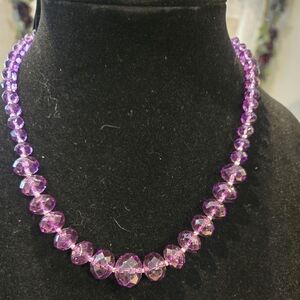 Elegant Purple Beaded Necklace